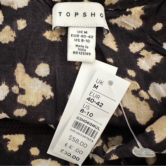 NWT TOPSHOP Tie Dye Print Maxi Beach Cover Up Dress With Slit Size‎ 8-10 - Picture 5 of 9